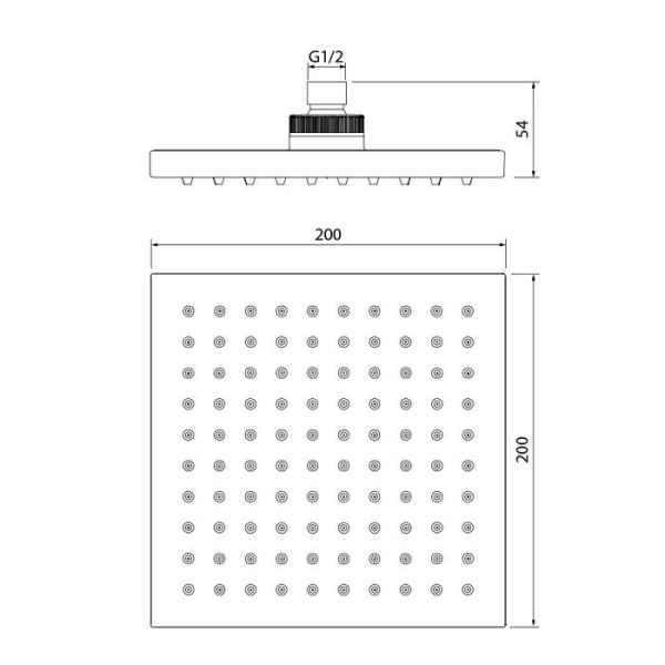 Верхний душ IDDIS Built-in Shower Accessories 00220SPi64, хром
